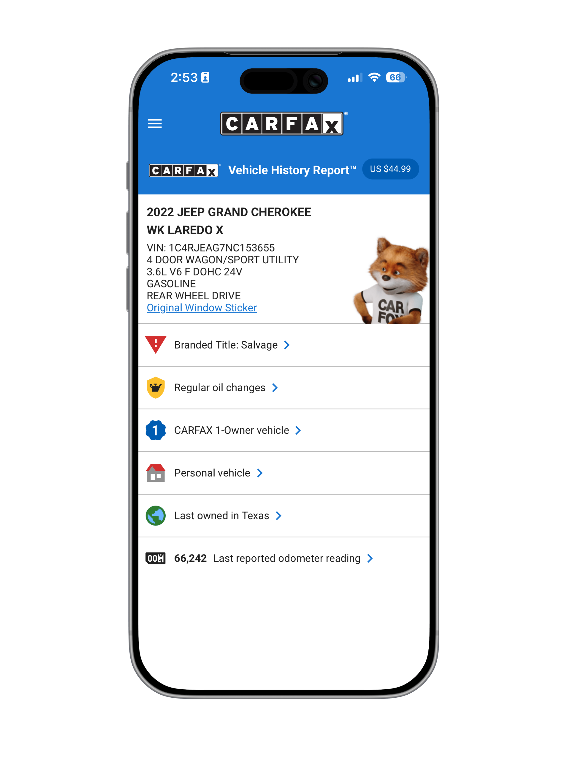 Sample CARFAX vehicle history report — page 3